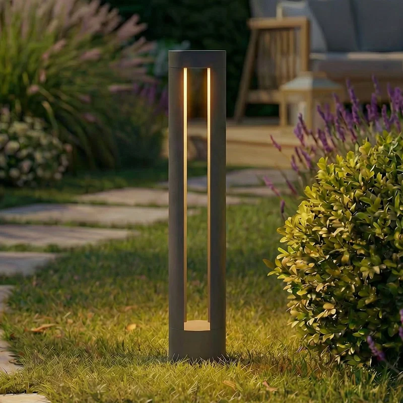 B-Ware Lindby Wegeleuchte Wegelampe Soriq LED Anthrazit Außenleuchte Aluminium 75 cm