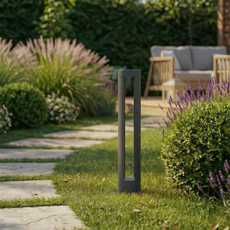 B-Ware Lindby Wegeleuchte Wegelampe Soriq LED Anthrazit Außenleuchte Aluminium 75 cm
