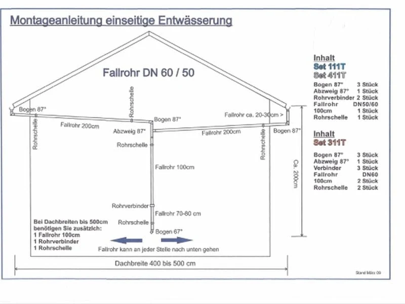 Folienflansch aus ABS Kunststoff- für Fallrohre aus Kunststoff, Durchmesser 60 mm