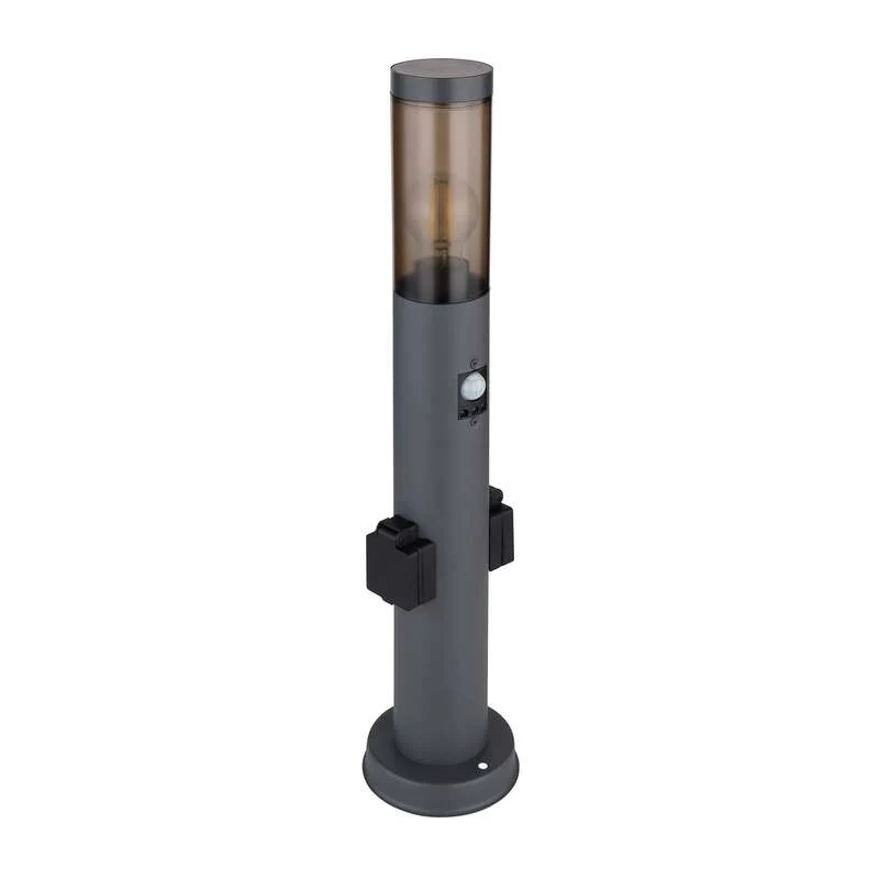 B-Ware Globo Wegeleuchte Boston Gartenleuchte mit Steckdosen und Sensor anthrazit 60cm