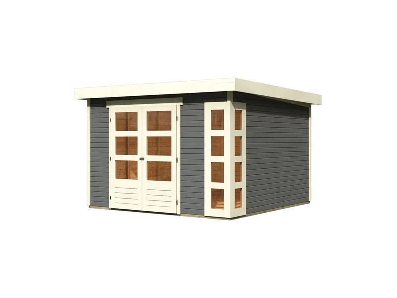 Karibu Gartenhaus Kerko 6 in terragrau 19 mm