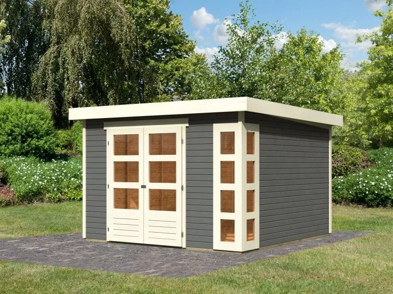 Karibu Gartenhaus Kerko 6 in terragrau 19 mm