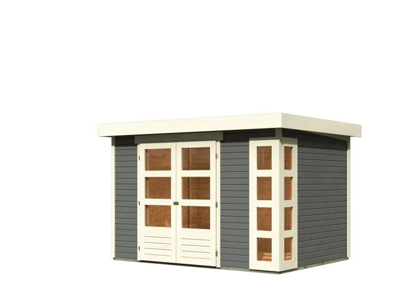 Karibu Gartenhaus Kerko 4 in terragrau 19 mm