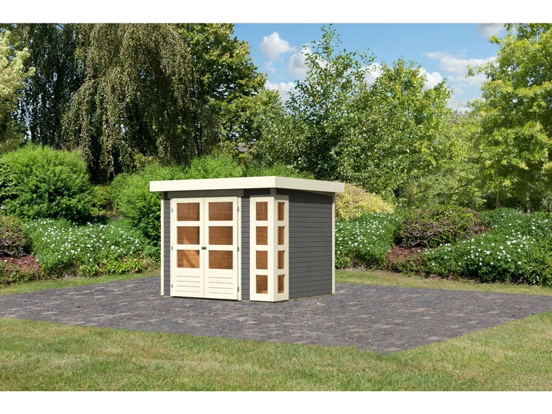 Karibu Gartenhaus Kerko 3 in terragrau 19 mm