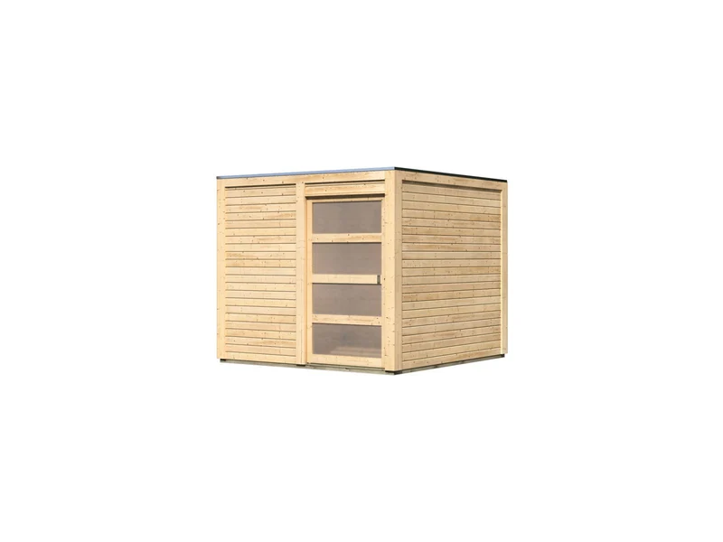 Karibu Gartenhaus Qubic natur