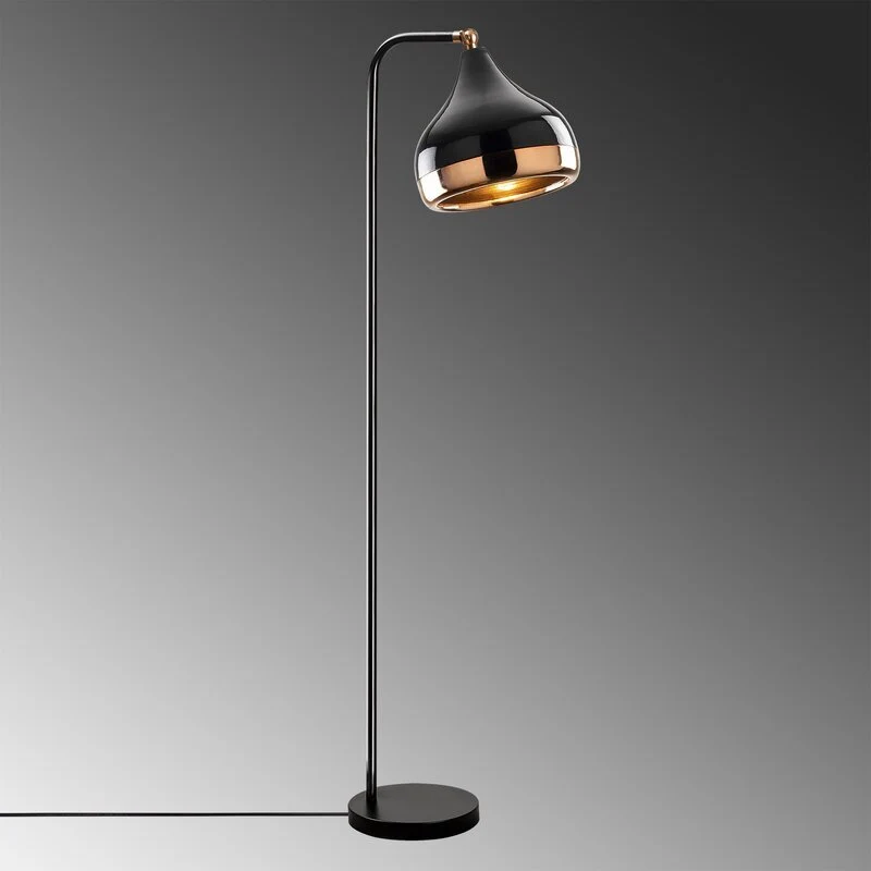 B-Ware Opviq Stehlampe Yildo 6906 Lampe dimmbar schwarz kupfer 120cm Leuchte