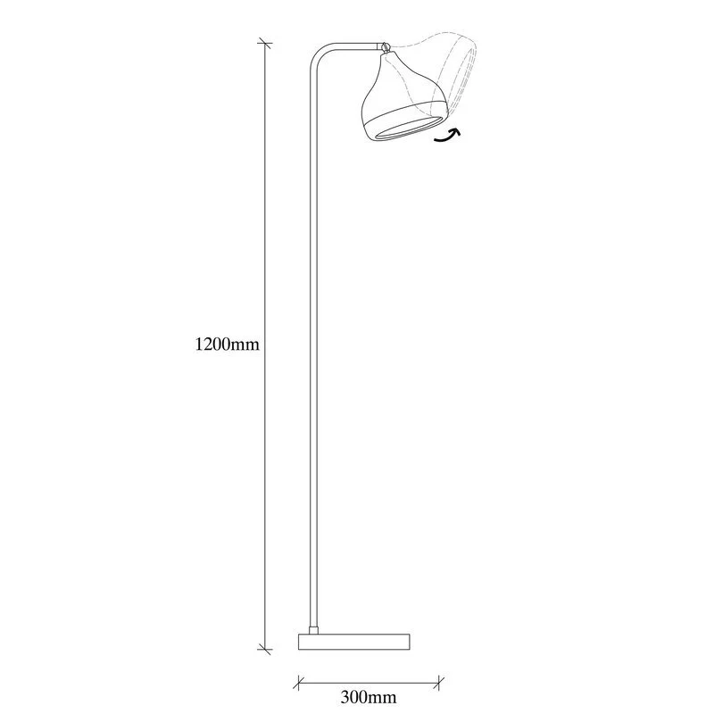B-Ware Opviq Stehlampe Yildo 6906 Lampe dimmbar schwarz kupfer 120cm Leuchte