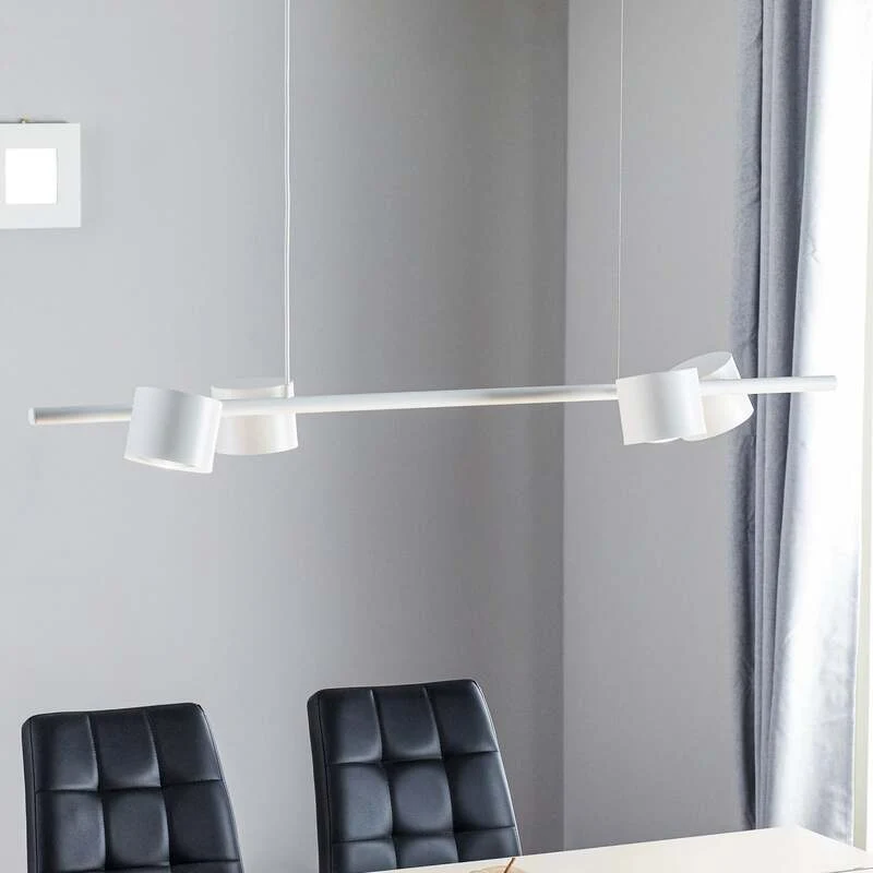 B-Ware Euluna Hängeleuchte Bot LED Pendelleuchte dimmbar vierflammig weiß 121x34cm