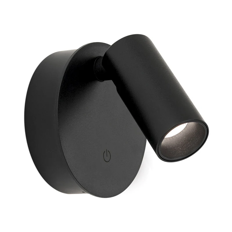 B-Ware Wandstrahler Leuchte Luxy LED Akku CCT Dimmer Schwarz Aluminium