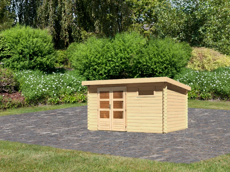 Karibu Gartenhaus Bastrup 8 natur