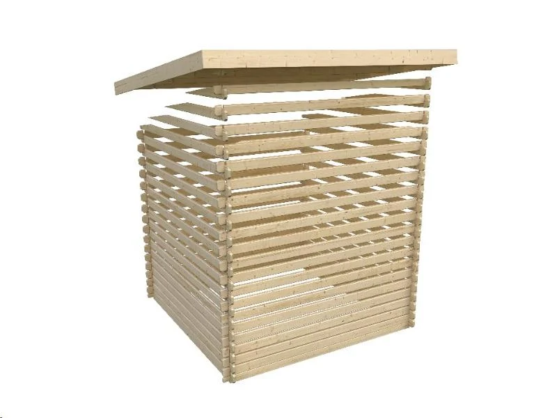 Karibu Gartenhaus Bastrup 8 natur