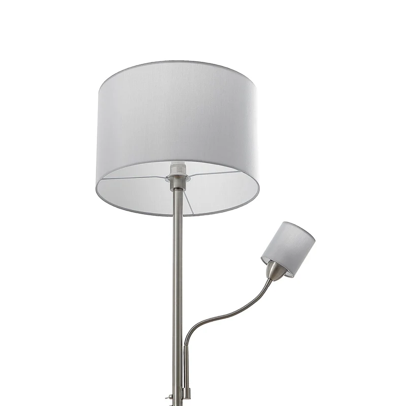 2x B-Ware Lindby Colima Stehleuchte Stehlampe Standleuchte Stoff Leselampe E27 2 STÜCK