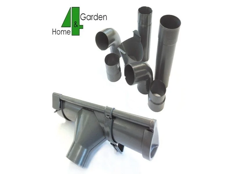 Dachrinnen Set RG 100 dunkelgrau 4 x 500 cm Walmdächer