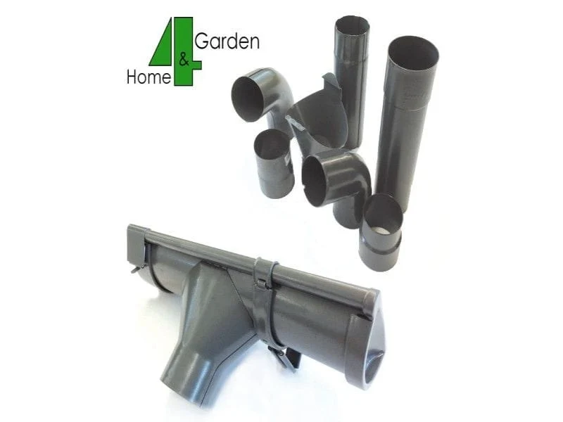 Dachrinnen Set RG 100 dunkelgrau 4 x 400 cm Walmdächer