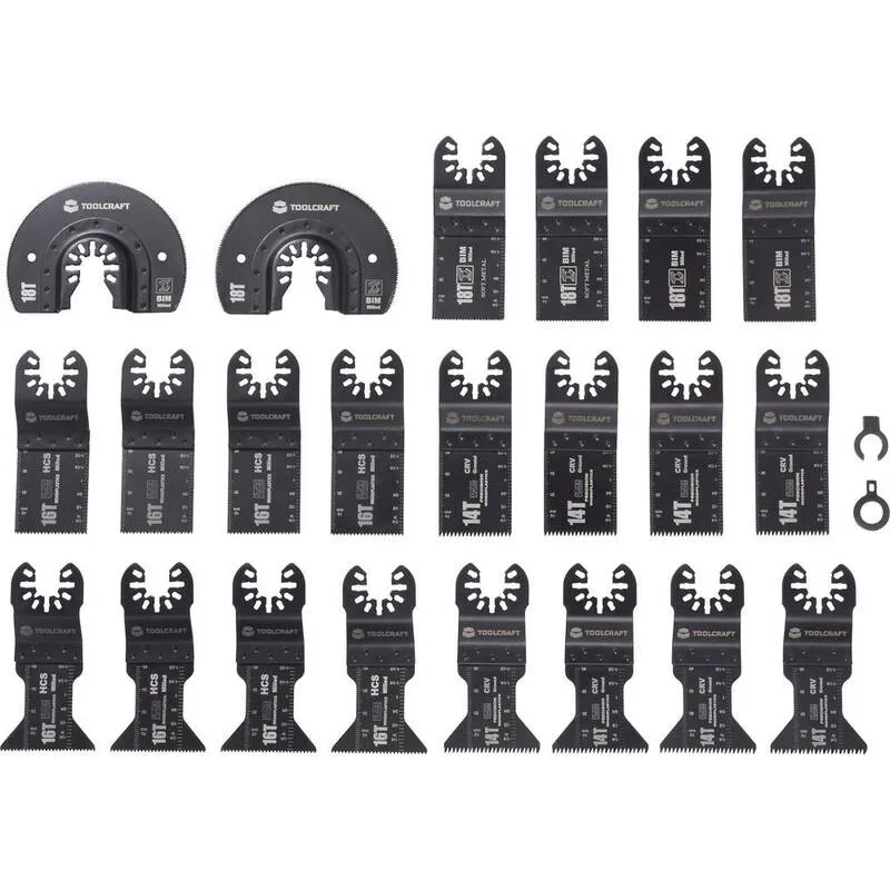 2x B-Ware TOOLCRAFT Multifunktionswerkzeug Set Aufsatz Werkzeugaufnahme 24-teilig 2 SETS