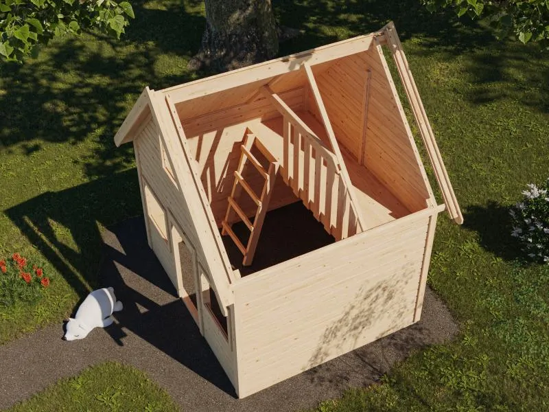 Karibu Spielhaus Kalle, naturbelassen