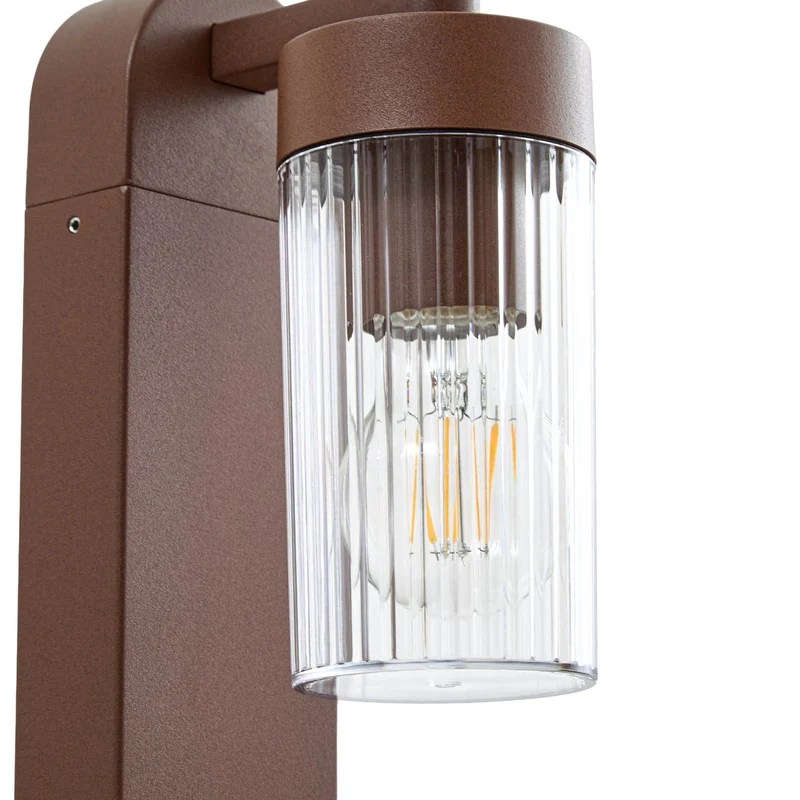 B-Ware Lindby Wegeleuchte Außenlampe Kaliro rostfarben Aluminium E27 LED 60 cm IP54530
