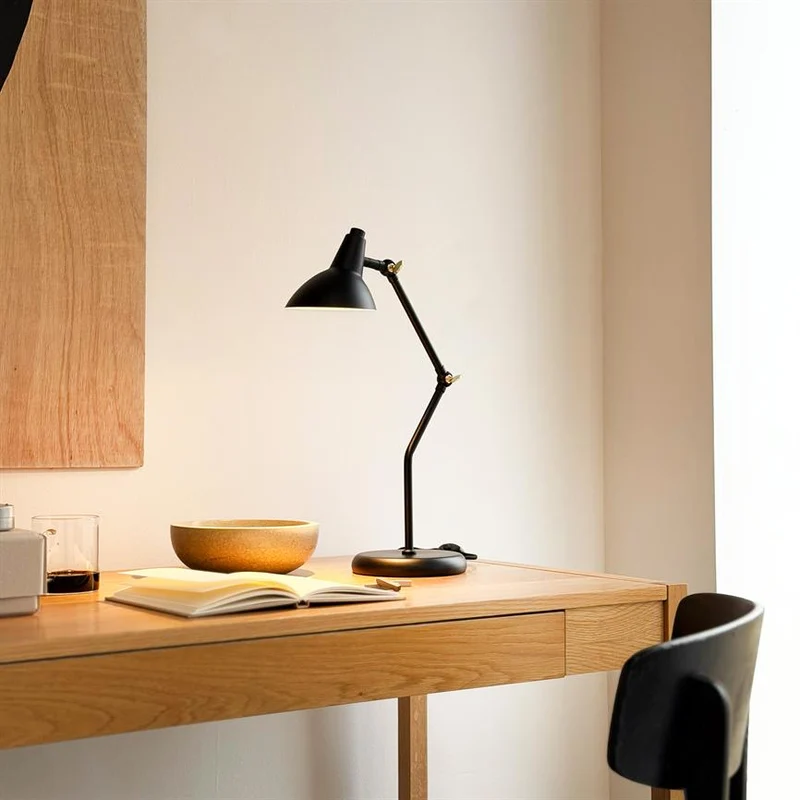B-Ware Dyberg Larsen Tischleuchte Tischlampe Vela Schwarz Beleuchtung Lampe GU10 44,7cm