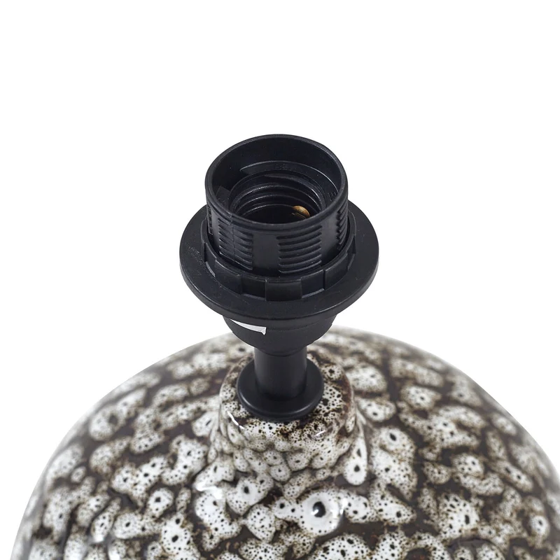 B-Ware Lindby Tischleuchte Lampe Thalassia schwarz weiß Ø 26cm Keramik680