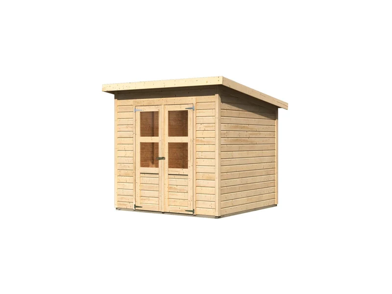 Karibu Gerätehaus Merseburg 4 natur 14 mm