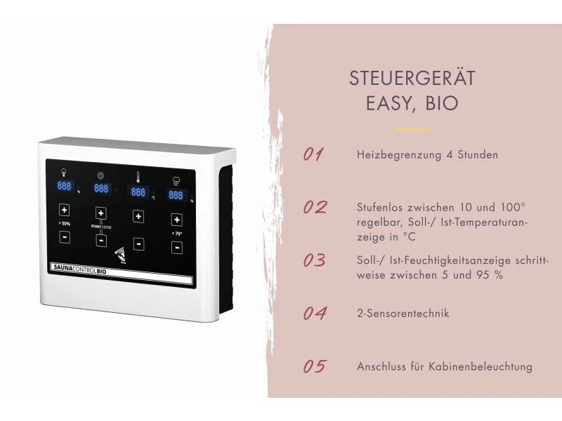 Karibu Bio-Kombiofen 9,0 kW externe Steuerung Easy und Steine
