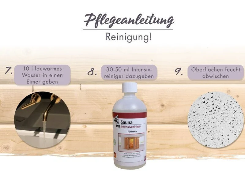Karibu Sauna Pflegebox für den Sauna-Innenbereich