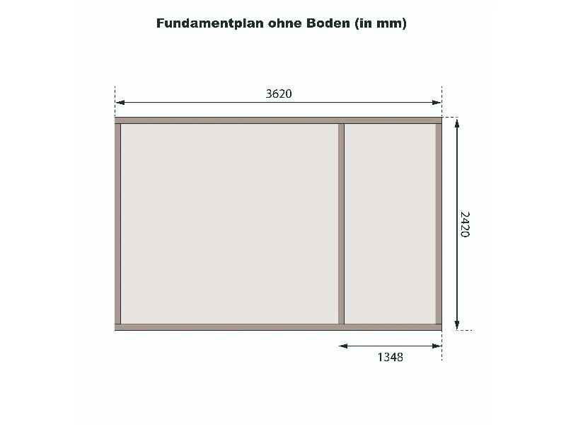 Karibu Gartenhaus Schönbuch 1, 38 mm 2-Raum-Haus - terragrau