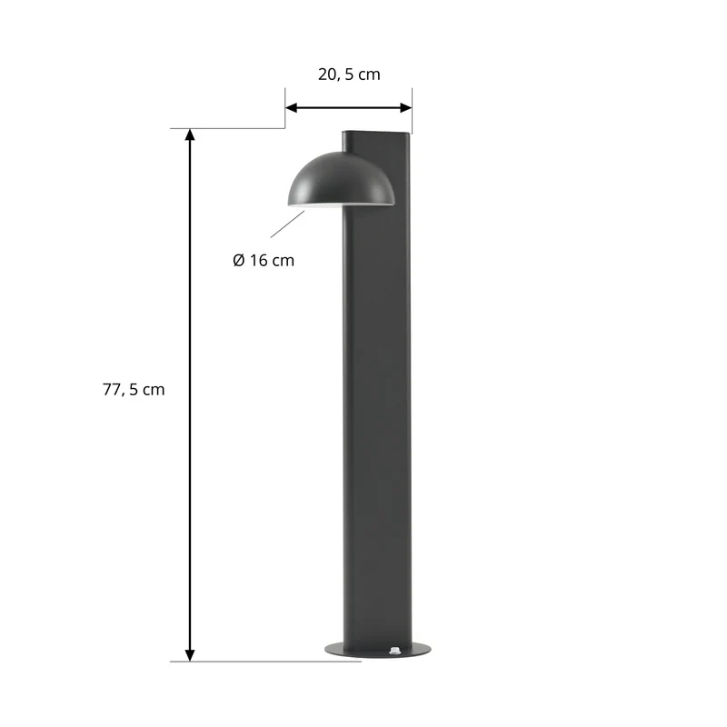 B-Ware Lucande Wegeleuchte Außenleuchte LED Wegelampe Velira schwarz Gartenleuchte