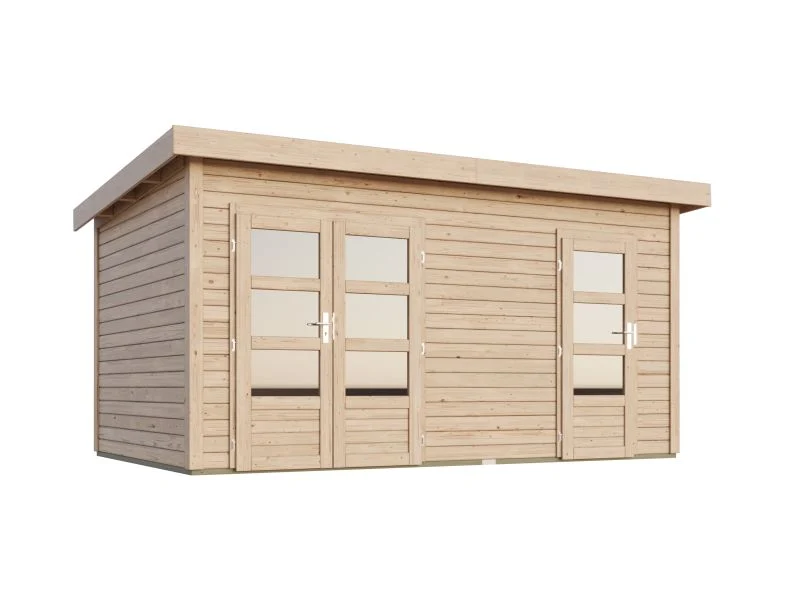 Karibu Gartenhaus Mattrup 2 raum Haus natur 28 mm