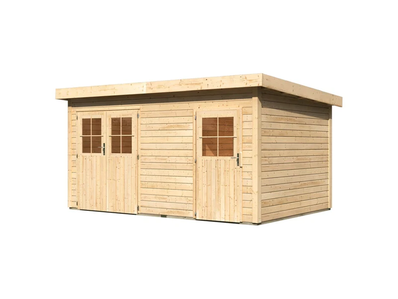 Karibu Gartenhaus Mattrup 2 raum Haus natur 28 mm