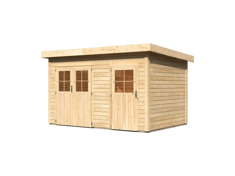 Karibu Gartenhaus Tintrup 2-Raum-Haus natur 28 mm