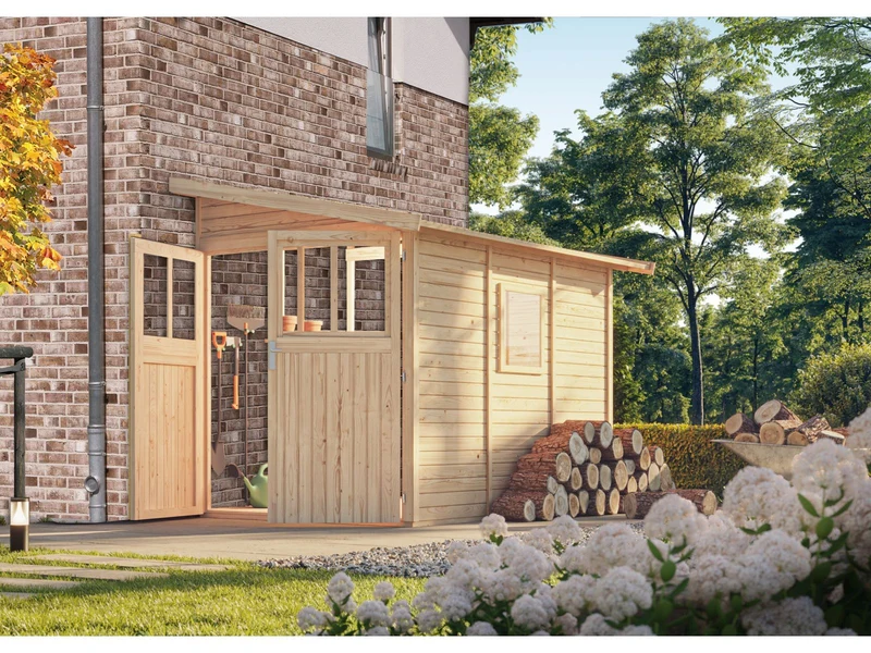 Karibu Gartenhaus Wandlitz 3 natur 19 mm