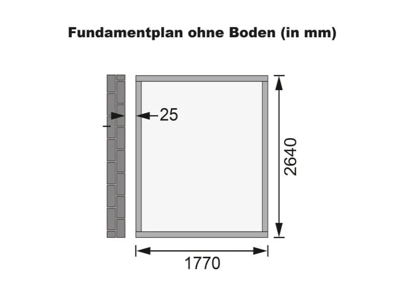 Karibu Gartenhaus Wandlitz 3 natur 19 mm