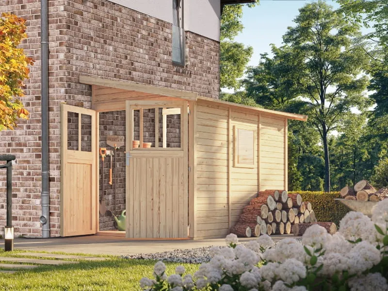 Karibu Gartenhaus Wandlitz 3 natur 19 mm