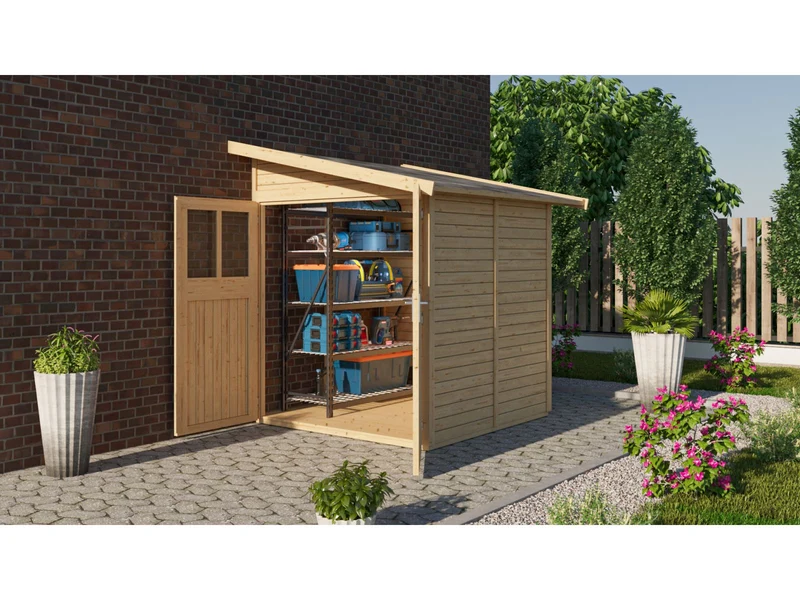 Karibu Gartenhaus Wandlitz 2 natur 19 mm