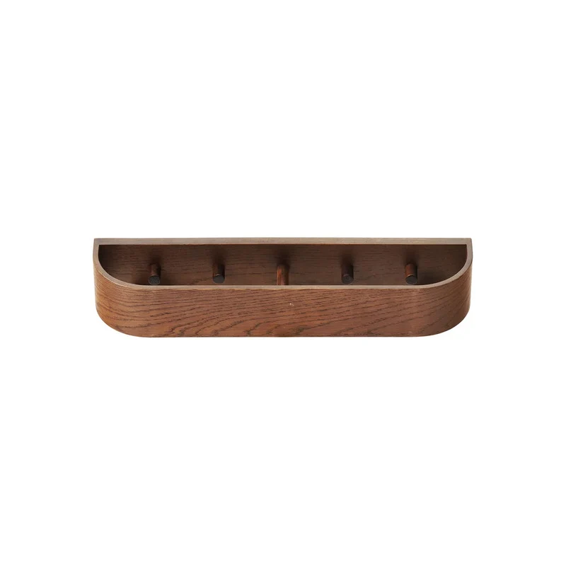 B-Ware Audo Wandgarderobe Garderobenleiste Flurgarderobe Eiche dunkel gebeizt 50 cm