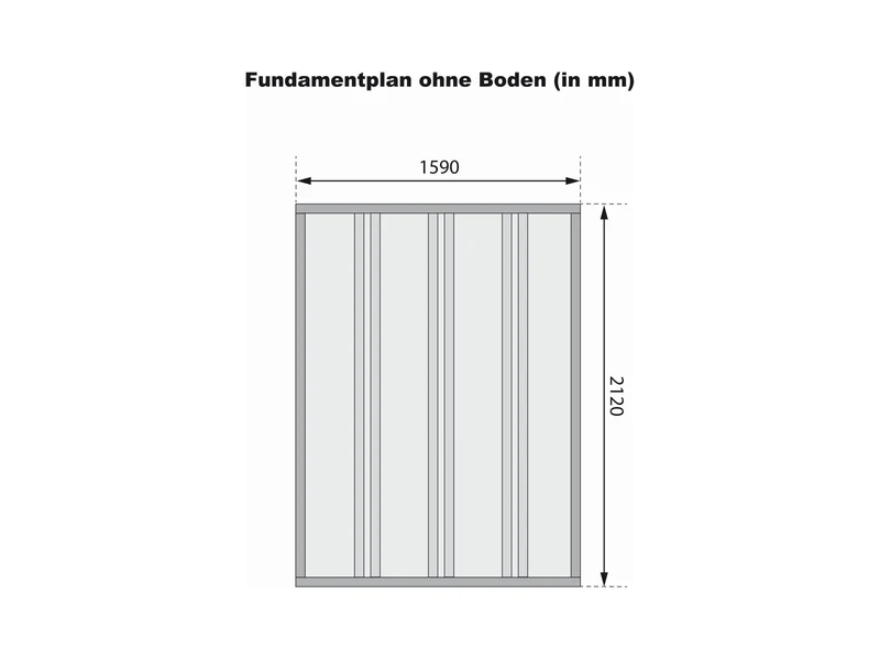 Karibu Fahrradgarage 3, natur 19 mm