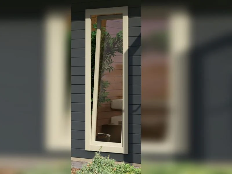 Karibu Saunahaus Mainburg 2 Set B ohne Ofen terragrau