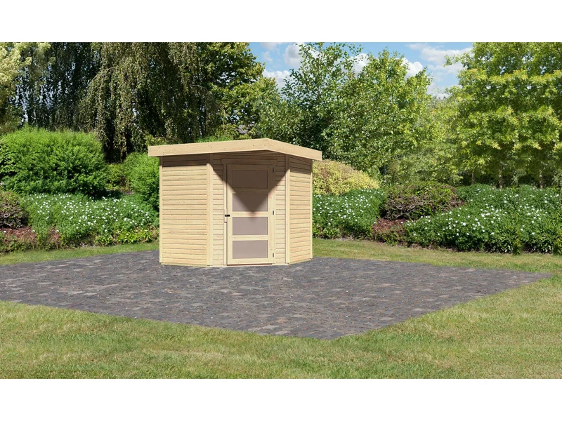 Karibu Gartenhaus Schwandorf 3 natur 19 mm
