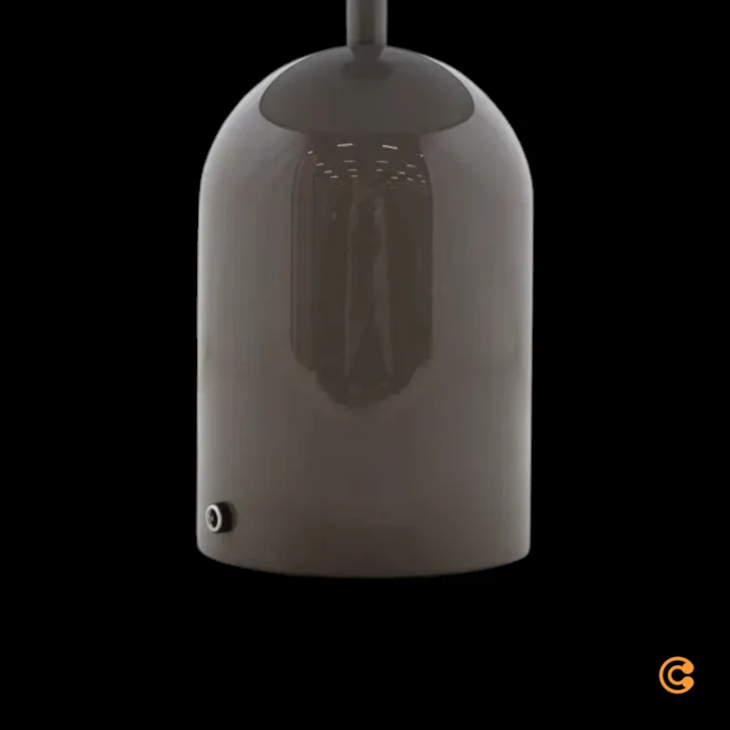 B-Ware Tom Dixon Bell LED Tischleuchte Pilzlampe Leuchte taupe dimmbar LED warmweiß