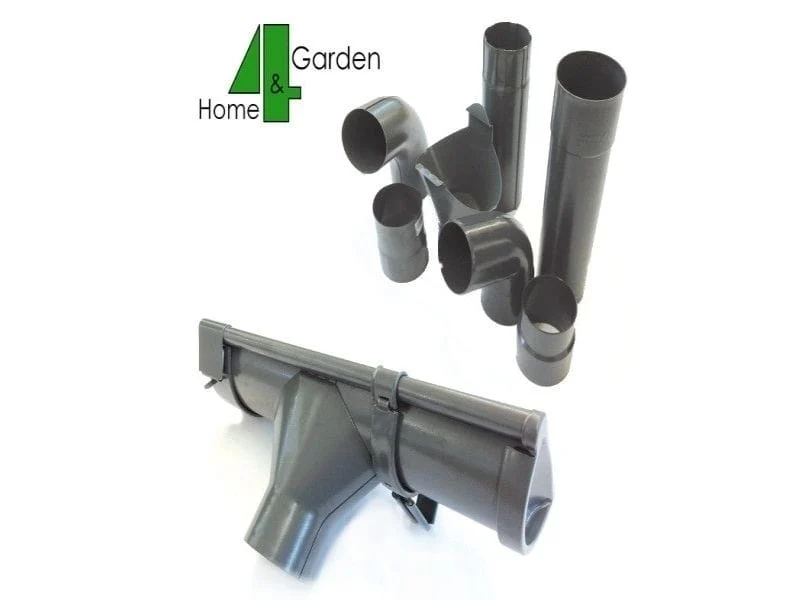 Dachrinnen Set RG 100 dunkelgrau 800 cm Pultdach