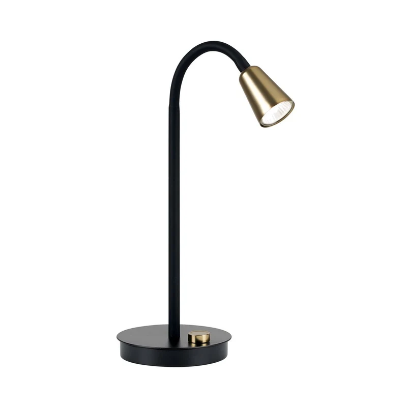B-Ware Orion Tischleuchte Tischlampe Dotty Schwarz Gold Leuchte Beleuchtung Wohnzimmer
