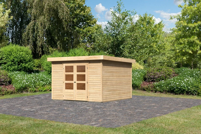Karibu Gartenhaus Askola 6 natur 19 mm