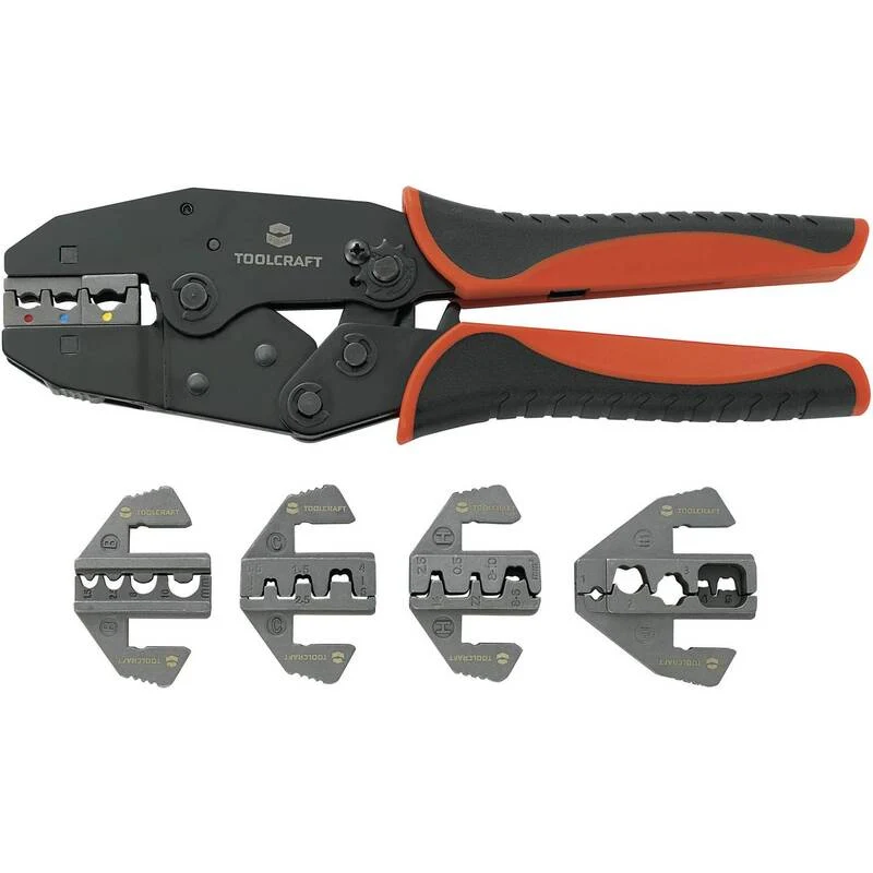 B-Ware TOOLCRAFT Crimpzange Zange Werkzeug Kombizange Crimpwerkzeug 6-teilig Set