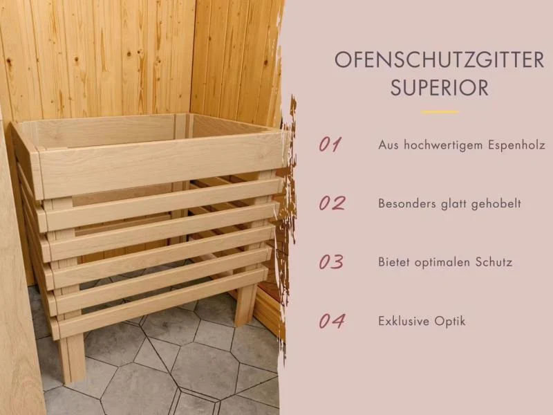 Karibu Sauna Sahib 1 inkl. 9 kW Ofen ext. Steuerung, mit klassischer Saunatür -ohne Dachkranz-