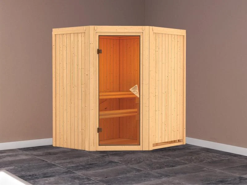 Tonja - Karibu Sauna Plug & Play ohne Ofen - ohne Dachkranz -