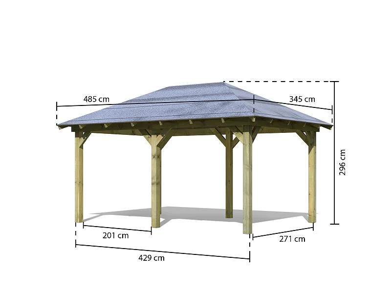 Karibu 4-Eck Pavillon Eco Perida