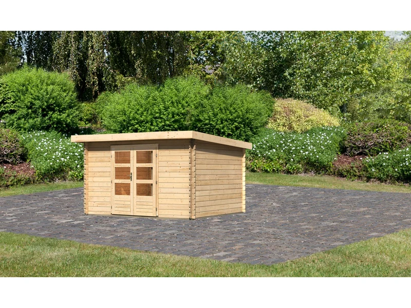 Karibu Gartenhaus Bastrup 7 natur