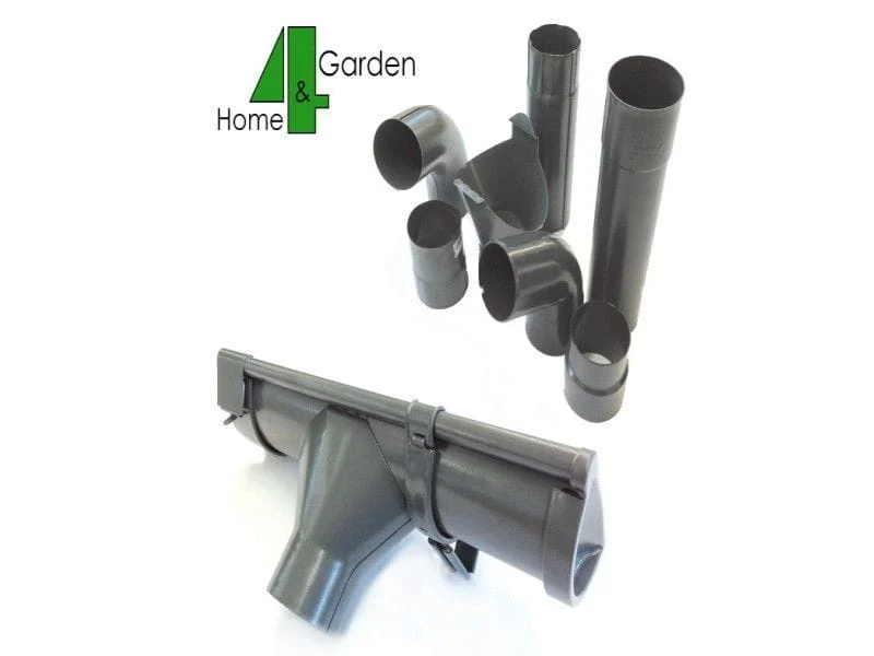 Dachrinnen Set RG 100 dunkelgrau 300 cm Pultdach