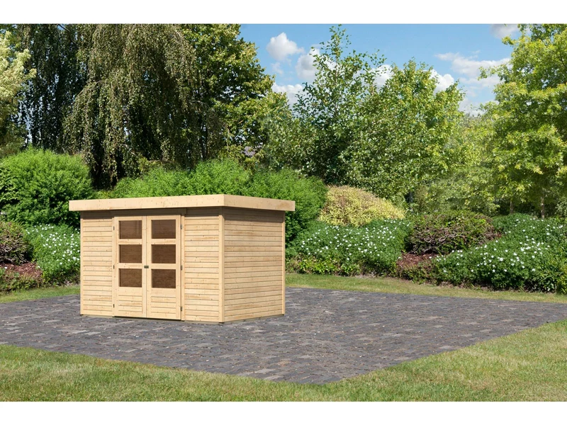 Karibu Gartenhaus Askola 4 natur 19 mm